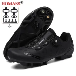 Buty SPD Cycling Sneaker Mtb Men Men Kobiet Rower Mountain Footwear Ultralight Racing Rower Buty rowerowe płaskie korki