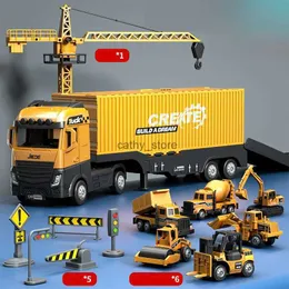 Diecast Model Arabalar Traktör Alaşımlı Mühendislik Aracı Otopark Otomobil Seti Oyuncaklar Çocuklar İçin Müzik Işık Oyuncak Boy İnşaat Çocuk Kamyonu Exavatorl2403