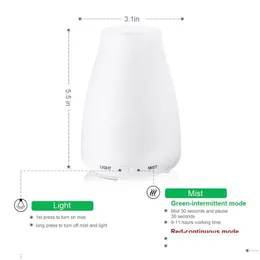 Nocne światła 100 ml olejku eterycznego dyfuzor nawilżacz aromat 7 Kolor LED światło LED TRASONICZNE chłodne mgły świeże aromaterapia powietrza2481255 Drop dhin7