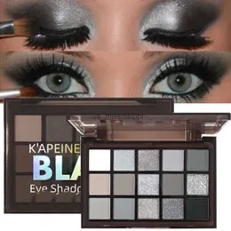 Eye Shadow Black Smoky Eye shadow Palette 15 Colors True Black Dark Grey Smokey Eyeshadow Palette Goth Makeup Pallet for Halloween MakeupL2403