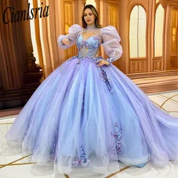 Lilac Quinceanera Dresses With Jacket Ball Gown Beading Party Princess Sweet 16 Dress Tulle Lace-Up Back