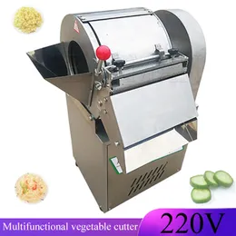 Máquina elétrica multifuncional de corte de legumes, comercial automática, cenoura, batata, cebola, granular, fatiador, triturador