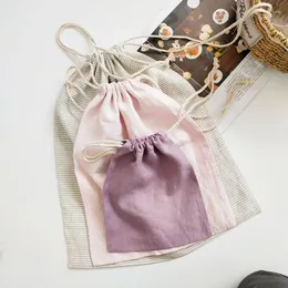 Storage Bags 2024 Linen Produce Multipurpose Eco Muslin Bag Fabric Sachet Jewelry Pouches With 221797HRR Clothes & Gift Drawstring