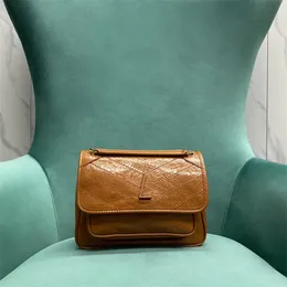 10A مرآة جودة سلسلة Calfskin سلسلة 21 سم مصممة Crossbody حقيبة الكتف with.c48