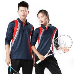 Erkekler Uzun Kollu Golf Masa Tenis Gömlekleri Spor Sporu Cothing Badminton Uzun Kollu Dış Mekan Spor Giyim 240306