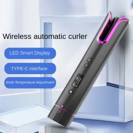 Irons Wireless Automatic Curling Iron USB uppladdningsbar roterande curlingjärn stor volym skadar inte håret lat elektriskt