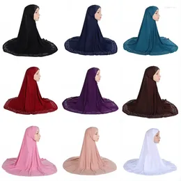 Schals Arab Drilling Turban Frauen Muslim Langes Kopftuch Tragen Sie direkt sofort Hijab Einfarbig Gemütlicher islamischer Khimar Weicher Schal