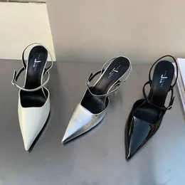 HBP marka olmayan toka kayış chaussures femme sivri uçlu ayaklı sandalet gündelik slingback stiletto topuklu kadınlar için