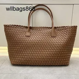 Handbags Shopping Bottegvenetas Cabat Large Bag Women Extra Weave Braided Shoulder Designer Capacity Composite Detachable Clutch Top Quality