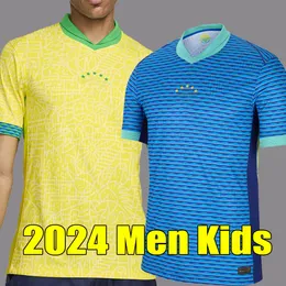 2024 Paqueta Coutinho Soccer Jerseys World Brazils Football Shird Cup Curmino Brasil 24 25 Vini Jr Antony Silva Dani Alves Camiseta De Futbol Men Kid Kit