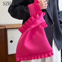 숄더백 럭셔리 디자이너 손목 가방 여성 다채로운 세련된 레이스 여행 포켓 대기업 토트 볼소 파라 무지르