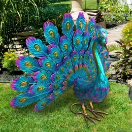 Peacock heykel heykel el yapımı el sanatları süs hayvanı figürin ayakta durma duruş koleksiyon zanaat 240312