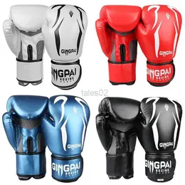 Equipaggiamento protettivo all'ingrosso Adulti Bambini Donne / Uomini Guantoni da boxe PU Pelle MMA Muay Thai Boxe De Luva Guanti Sanda GYM Attrezzature 8 10 12 6 OZ boks yq240318