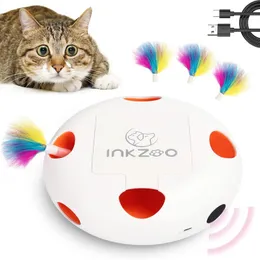 Perkeo Cat Toys Interactive Cat Toys för inomhuskatter Smart Interactive Kitten Toy Automatic 7 Holes Mice Whack-A-Mole 240306