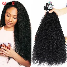 織り織りMeepo Synthetic Weaving Hair Jerry Curly 28inch Long Hair Bundles Color Black dark Brown for for htostert