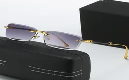 Nya män solglasögon Rimless Diamond Cut Edge Fashion Ins Net Red Samma solglasögon kan matchas med myopia optisk hela desi8158065