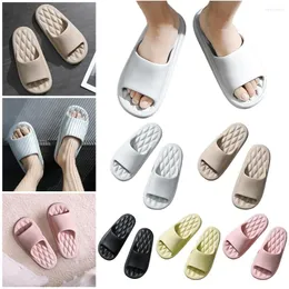 Casual Shoes Bathroom Slippers Solid Color Thick Platform Non Slip Summer Cloud Slides EVA Indoor Home Sandals For 4 Season