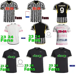 Maglie calcio 2023 2024 Home Mlick Di Maria Vlahovic Keane Pogba Chiesa McKennie Locatelli Top Camicie 23 24 Camicie Uomo e Juventus