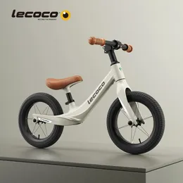 Lecoco equilíbrio bicicleta leve criança bicicleta para 2-5 anos de idade crianças sem pedal ajustável assento treinamento bicicleta ultra legal cores 240304