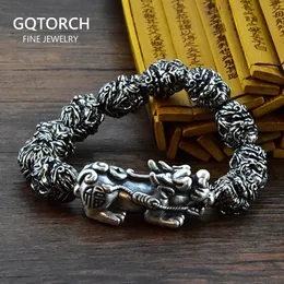 Buddha Bracelet Beads Beades for Men Monkey King chared مع Pixiu Charm مجوهرات محظوظة 240305