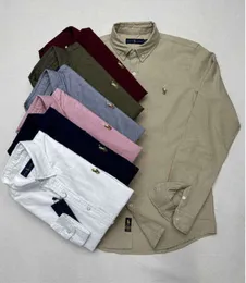 2024 Mens casual polo Ralph manica lunga primavera e autunno business cotone Oxford non stirare sottile Paul camicia formale di alta qualità Motion corrente 9533ess