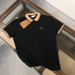 Tasarımcı Erkekler Polo Gömlek Klasik Savaş At Göğüs İşlemeli Logo Düz Renk İşletme Sıradan All-In-One Erkek Tişört Kıyafet M-2XL QIAO