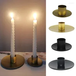 Titulares de vela 1 pcs vintage arte de ferro castiçal simples cabeça única 1 copo haste suporte de cera casamento casa decoração de mesa suporte