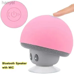 Portabla högtalare Portable Mini Speaker Wireless Silicone Bluetooth Högtalare 3W Mushroom Louderspeaker Super Bass Phone Player Sug Cup Holder 24318