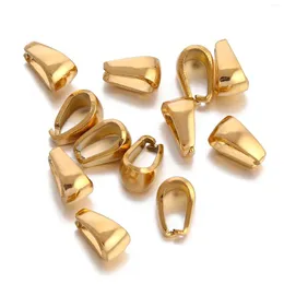 Charms 20st Gold Color Plated rostfritt stål CLASPS Bails Melonfrön Spänne Pendant Diy Necklace Connectors smycken Finding