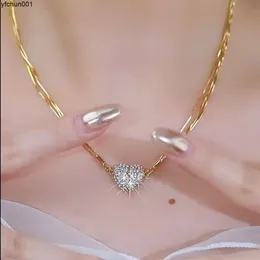 Colar de amor de emenda magnética casal minimalista estilo instagram luz luxo alto grau sentimento pescoço corrente bloqueio osso versátil moda lote