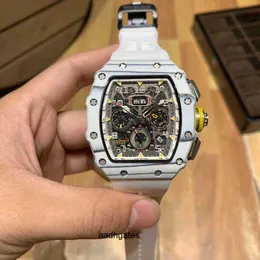 Business Leisure Richa Milles personalizzato bianco orologio meccanico automatico multifunzionale nastro marea sport scava fuori