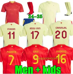 New 2024 2025 SpainS soccer jerseys kids football kits socks 24 25 Mens Espana MORATA GAVI PEDRI RODRIGO football jersey shirt camisetas futbol