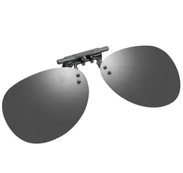 Fashion Clip On Polarized Sunglasses Men Women Pilot Day Night Lens Rimless Flip Up Night Vision Eyewear Driving Shades for Pres5244996