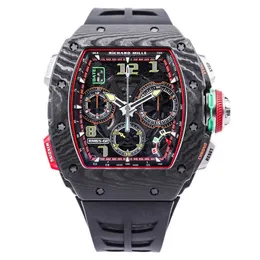 Męskie zegarek designer zegarek luksusowa marka RM65-01 Black Automatic Machinery Wristwatch Najwyższa jakość