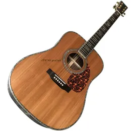 Inch D Mold Solid Wood Fir Real Abalone Inlaid Black Finger Acoustic Guitar