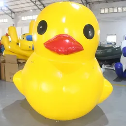 Atacado adorável bóia inflável amarela pato inflável gigante patos de borracha de PVC para exibição de publicidade