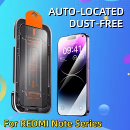 Dust Free Installation Screen Protector for Redmi Note 13 Pro 12 Turbo 11t 11 10 9 9S 8 5G 4G 8K HD TEMERED GLASS EASYインストールオートダスト除去キット