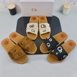 Designer Slippers Women Slippers Fashion Luxury Floral Slippers Leather Rubber Flat Sandals Summer Slippers