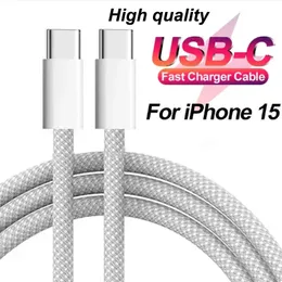 OEM High Quality 2.4A PD 30W 60W USB Typ C till USB C Kabel Snabbladdning 480 Mbps OD3.8 Snabbladdningsdatakabel för iPhone 15 MacBook Pro Samsung S20 S22 S23