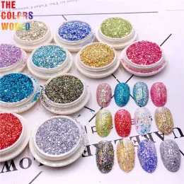 Shadow TCT727 High Holographic Colorful Chunky Nails And Hair Glitter Dekoration Maniküre Nagelstudio DIY Make-up Lidschatten Lieferant