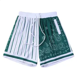 Pantaloncini da uomo Stampa Pantaloni da basket Pantaloni sportivi Casual Asciugatura rapida Breve allenamento Allenamento Tasca con zip Maglia estiva Tre corti 240306