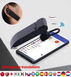 Mini Smart Voice Translator 16 Języki Instant Translate Słuchawki Zestaw słuchawkowy Wyjdź za granicą Bluetooth Translather Earmphone Business Tra6931873