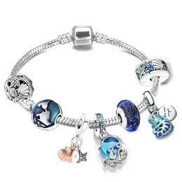 Commercio all'ingrosso Pandora moda fai da te grande foro collana bracciale charms chiusura tappo perline adatti braccialetto Pandora originale gioielli fai da te per la realizzazione di regali