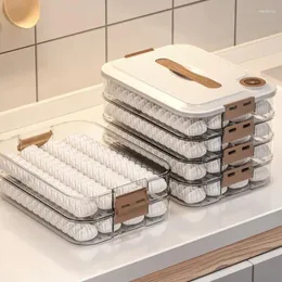 Garrafas de armazenamento Caixa de bolinho de qualidade alimentar de cozinha multicamadas para congelar e manter fresco com função de refrigeração selada