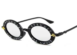 Ganze Runde Sonnenbrille Englische Buchstaben Little Bee Sonnenbrille Männer Frauen Brille Designer Mode Männlich Weiblich 6834040