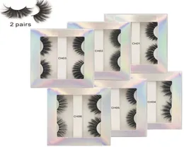 ePacket new Whole lashes packaging box cheap 3d mink eyelashes 2 pairs private label custom eyelash 6669561760