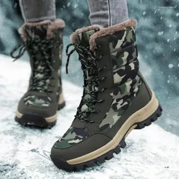 Scarpe da ciclismo invernali con suola spessa, morbidi e caldi stivali da neve per esterni, verde militare, equitazione, cotone alto