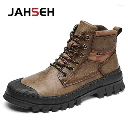 Stiefel Echtes Leder Winter Männer Klassische Männer Warme Pelz Schnee Outdoor Marke Punk Motorrad Lace Up Werkzeug Schuhe