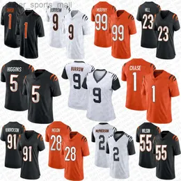 Jamarr Chase Joe Burrow Football Jersey Cam Taylor-Britt Tee Higgins Evan McPherson Joe Mixon Germaine Pratt Sam Hubbard Logan Wilson Trey Hendrickson Jake