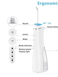 روي الفم عن طريق الفم روي USB الشحن بالوعة الحوض المحمول فوهة حوض الأسنان 180 مل من منظف الأسنان المقاوم للماء J240318